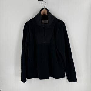 Dudley Stephens Black Fleece Half Zip Pullover Sweatshirt Size XXL